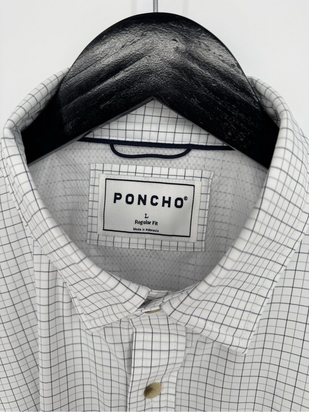 Poncho The Palmetto Long Sleeve Shirt Double Blue Check Plaid Large Ultra-Lite - Picture 8 of 13
